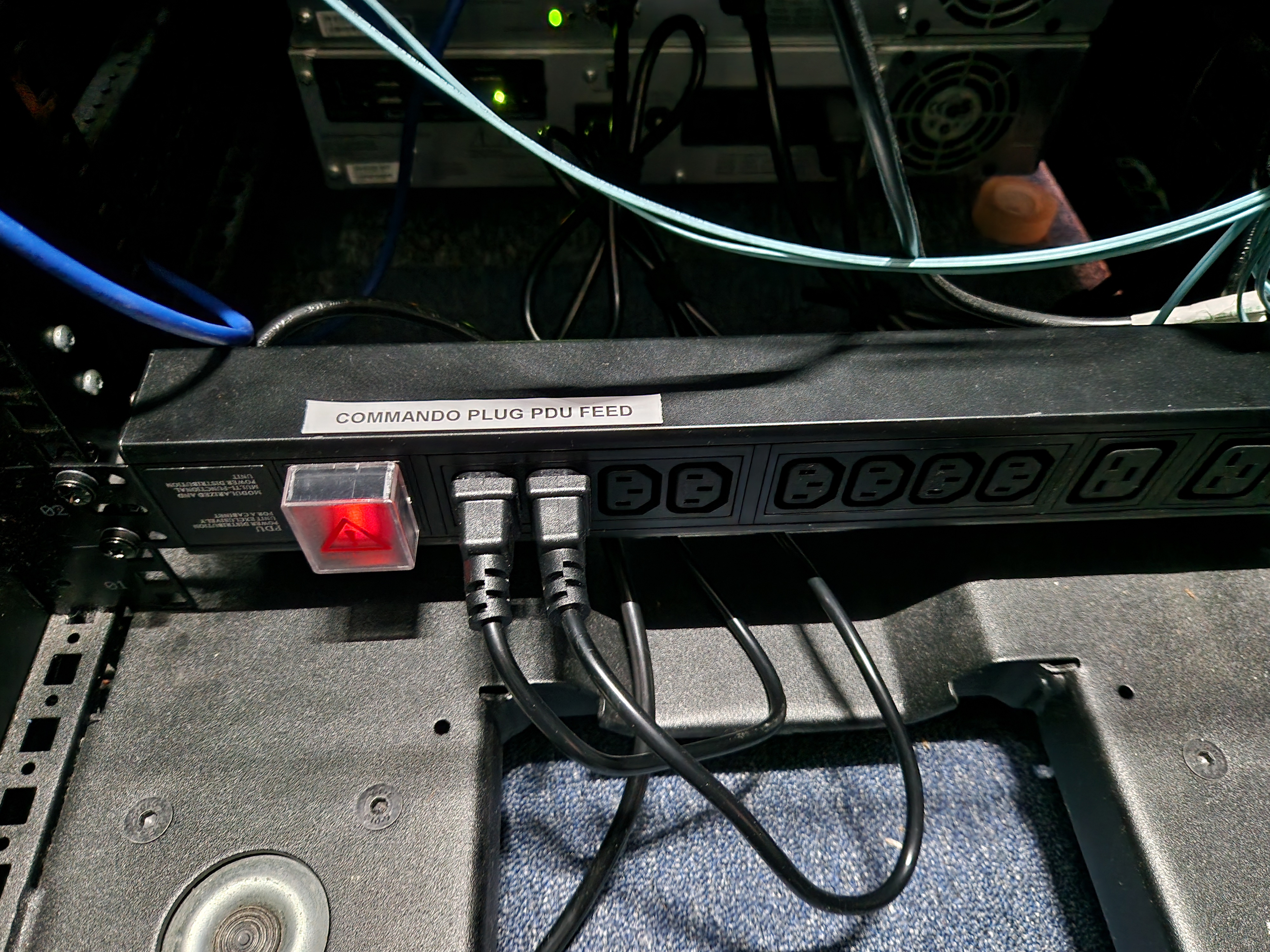 Rack PDU fed from the Commando supply