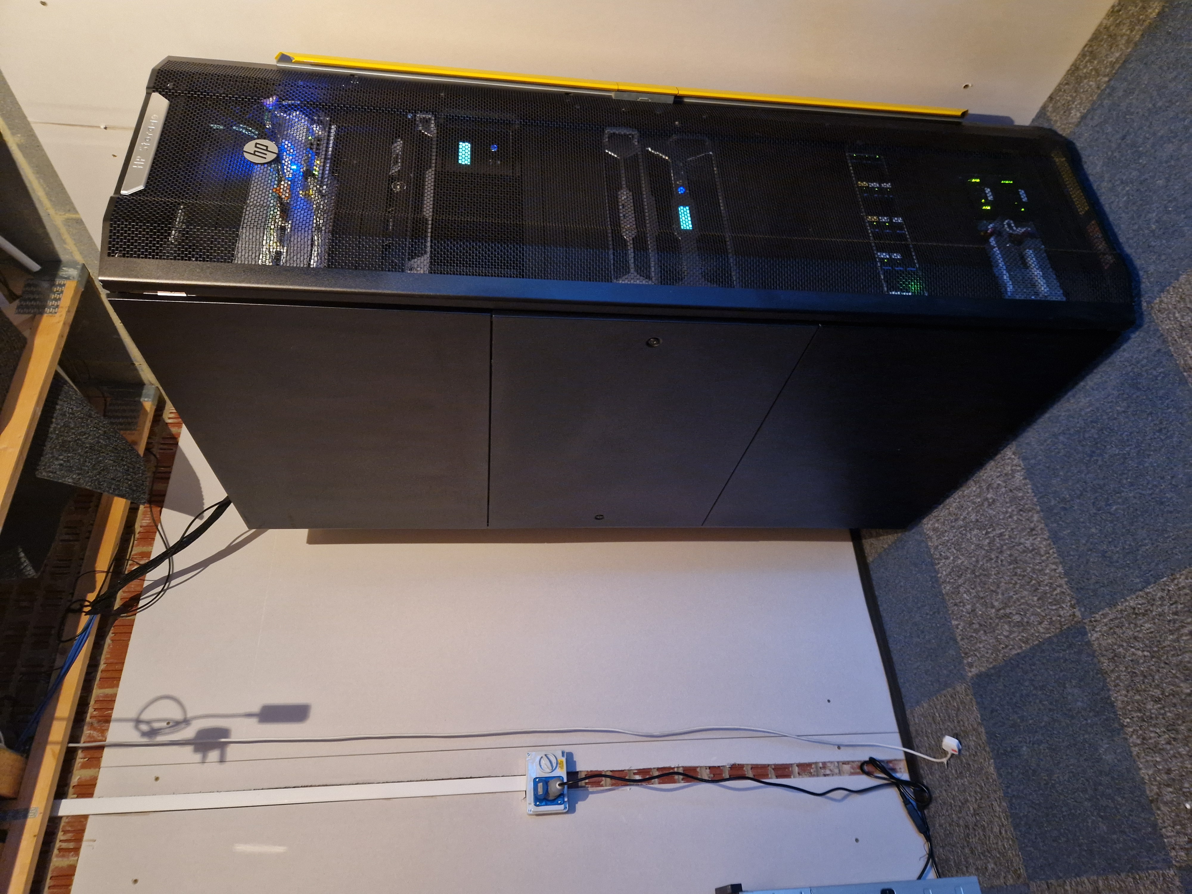 Detached garage rack with new Commando power outlet